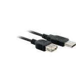 Cabo Extensor USB 2.0 A Macho x A Femea 1,8 Metros USM-101 Preto FORTREK