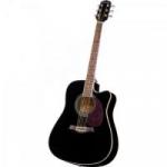 Violão Eletroacústico Folk Cutaway Aço GF-1R CEQ Preto GIANNINI Violão Eletroacústico Folk Cutaway Aço GF-1R CEQ Preto GIANNINI