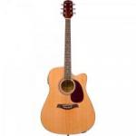 Violão Eletroacústico Folk Cutaway Aço GF-1R CEQ Natural GIANNINI