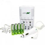 Carregador de Pilhas FXC05 com 4 AA 2900mAh Bivolt FLEX Carregador de Pilhas FXC05 com 4 AA 2900mAh Bivolt FLEX