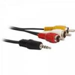 Cabo P2ST x 3RCA PRC-201/1.2BK Preto FORTREK