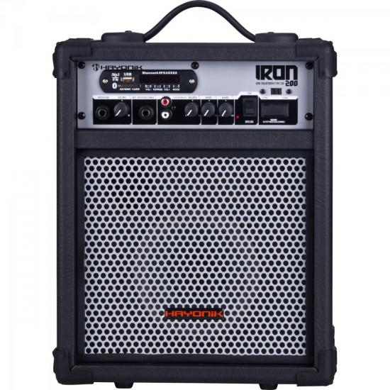Caixa Multiuso 30W Bluetooth/USB/SD/FM IRON 200 Preta HAYONIK Caixa Multiuso 30W Bluetooth/USB/SD/FM IRON 200 Preta HAYONIK