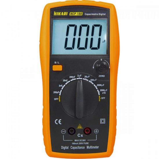 Capacímetro Digital HCP100 Amarelo HIKARI Capacímetro Digital HCP100 Amarelo HIKARI