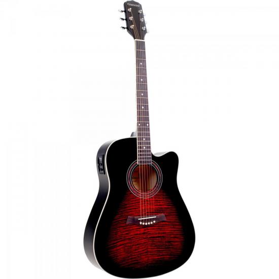 Violão Eletroacústico Folk Cutaway Aço GF-1R CEQ Brown Red Burst GIANNINI Violão Eletroacústico Folk Cutaway Aço GF-1R CEQ Brown Red Burst GIANNINI