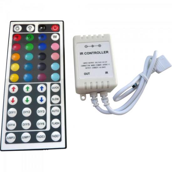 Controlador De Fita Led 12V c/controle Remoto s/fio 44 Botões ALLTECH Controlador De Fita Led 12V c/controle Remoto s/fio 44 Botões ALLTECH