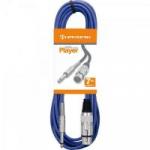 Cabo para Microfone XLR(F) X P10 7m PLAYER Azul HAYONIK