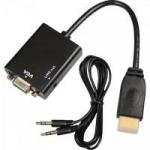 Conversor HDMI Para VGA de Áudio Cabo P2 CN1072 YUHUAN Conversor HDMI Para VGA de Áudio Cabo P2 CN1072 YUHUAN