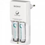 Carregador de Pilha com 2 Pilhas AA 1000mAh BCG34HW2 Bivolt Branco SONY Carregador de Pilha com 2 Pilhas AA 1000mAh BCG34HW2 Bivolt Branco SONY