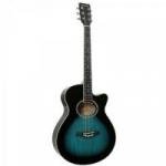 Violão Eletroacústico Mini Jumbo Cutaway Aço GSF-1R CEQ Dark Blue Burst GIANNINI