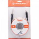 Cabo para Áudio 1P10 Estéreo X 2RCA 2m PLAYER Preto HAYONIK