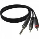 Cabo para Áudio 1P10 Estéreo X 2RCA 2m PLAYER Preto HAYONIK Cabo para Áudio 1P10 Estéreo X 2RCA 2m PLAYER Preto HAYONIK