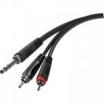 Cabo para Áudio 1P10 Estéreo X 2RCA 2m PLAYER Preto HAYONIK Cabo para Áudio 1P10 Estéreo X 2RCA 2m PLAYER Preto HAYONIK