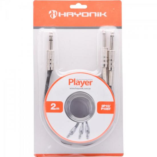 Cabo Para Instrumentos 2P10 X 1P10 2m PLAYER Preto HAYONIK Cabo Para Instrumentos 2P10 X 1P10 2m PLAYER Preto HAYONIK
