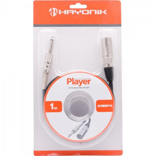Cabo para Microfone XLR(M) X P10 1m PLAYER Preto HAYONIK Cabo para Microfone XLR(M) X P10 1m PLAYER Preto HAYONIK
