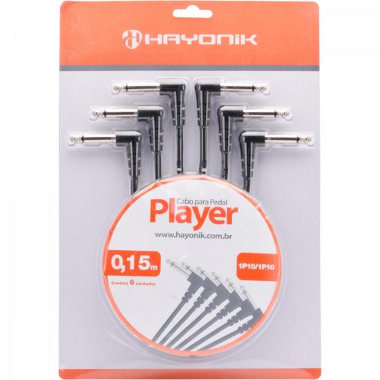 Cabo para Pedal P10 Mono 90° 15cm PLAYER Preto HAYONIK Cabo para Pedal P10 Mono 90° 15cm PLAYER Preto HAYONIK