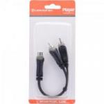 Cabo para Áudio 2RCA(M) X RCA(F) 20cm PLAYER Preto HAYONIK