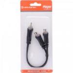 Cabo para Áudio RCA(M) X 2RCA(F) 20cm PLAYER Preto HAYONIK