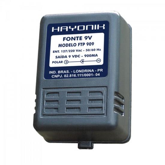 Fonte FTP-909 C- 9VDC 900mA HAYONIK Fonte FTP-909 C- 9VDC 900mA HAYONIK