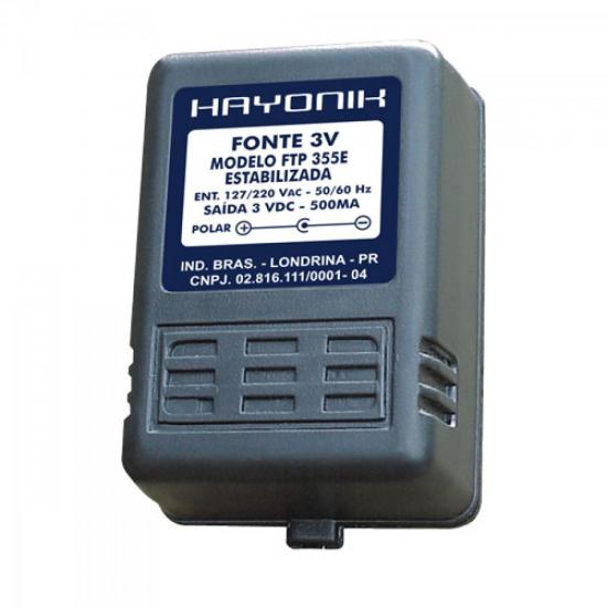 Fonte FTP355E 3VDC 500mA Estabilizada P4 HAYONIK Fonte FTP355E 3VDC 500mA Estabilizada P4 HAYONIK