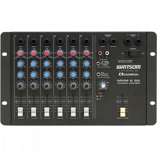 Mesa de Som 6 canais MXM6SA Preto CICLOTRON Mesa de Som 6 canais MXM6SA Preto CICLOTRON