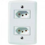 Tomada Dupla 4X2 2 2P+T NBR 20A 250V LUX2 Branca TRAMONTINA