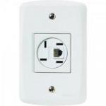 Espelho 4x2 com 1 Tomada de Telefone 4P + RJ11 LUX2 Branco TRAMONTINA