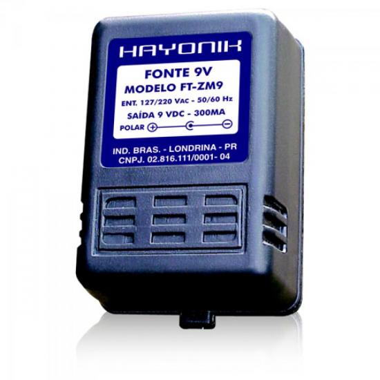 Fonte Pedal HYK FTZM9 9VDC 300MA PED ZOOM Fonte Pedal HYK FTZM9 9VDC 300MA PED ZOOM