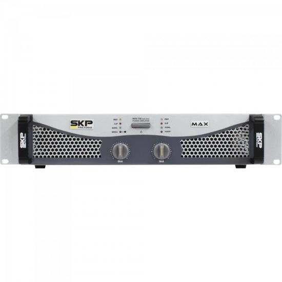 Amplificador Profissional Classe AB 700W MAX720 Cinza SKP Amplificador Profissional Classe AB 700W MAX720 Cinza SKP