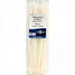 Abraçadeira Nylon 2,5 x 100mm Branco BRASFORT