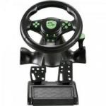Volante 4 em 1 XBOX 360/PS3/PS2/PC com Marcha Acoplada JS075 Preto e Verde MULTILASER