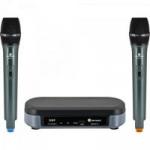 Microfone Sem Fio Duplo UHF WPM-301TW Preto HARMONICS