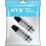 Conector XLR Fêmea 3 Pólos Niquelado HX001F HYX