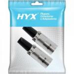 Conector XLR Macho 3 Pólos Niquelado HX028M HYX