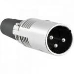 Conector XLR Macho 3 Pólos Niquelado HX028M HYX Conector XLR Macho 3 Pólos Niquelado HX028M HYX