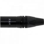 Conector XLR Macho 3 Pólos Niquelado HX081M Preto HYX Conector XLR Macho 3 Pólos Niquelado HX081M Preto HYX