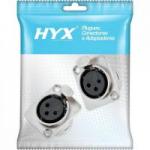 Conector XLR Fêmea Painel 3 Pólos Niquelado HX048F HYX
