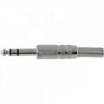 Conector P10 Macho Estéreo Niquelado HJ011S Prata HYX Conector P10 Macho Estéreo Niquelado HJ011S Prata HYX