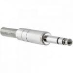 Conector P10 Macho Estéreo Niquelado HJ011S Prata HYX Conector P10 Macho Estéreo Niquelado HJ011S Prata HYX