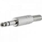Conector P10 Macho Estéreo Niquelado HJ011S Prata HYX Conector P10 Macho Estéreo Niquelado HJ011S Prata HYX
