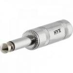 Conector P10 Macho Mono Niquelado HJ014M HYX Conector P10 Macho Mono Niquelado HJ014M HYX