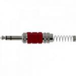 Conector P10 Macho Estéreo Niquelado HJ018S Vermelho HYX Conector P10 Macho Estéreo Niquelado HJ018S Vermelho HYX