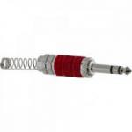 Conector P10 Macho Estéreo Niquelado HJ018S Vermelho HYX Conector P10 Macho Estéreo Niquelado HJ018S Vermelho HYX