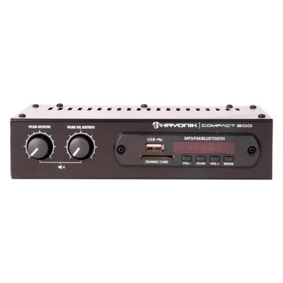 Amplificador 20W com Bluetooth COMPACT 200 Preto HAYONIK Amplificador 20W com Bluetooth COMPACT 200 Preto HAYONIK