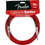 Cabo para Instrumentos P10 x P10 4,5m CALIFORNIA SERIES Vemelho FENDER