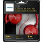 Fone de Ouvido Estilo DJ com Graves Nítidos SHL3060RD/00 Vermelho PHILIPS Fone de Ouvido Estilo DJ com Graves Nítidos SHL3060RD/00 Vermelho PHILIPS