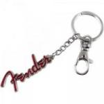 Chaveiro Metal LOGO Prata/Vermelho FENDER