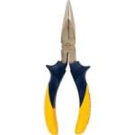 Alicate Bico Reto Polido 6" Amarelo/Azul BRASFORT