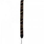Correia para Instrumentos Nylon Monograma Preta Logo Marrom FENDER