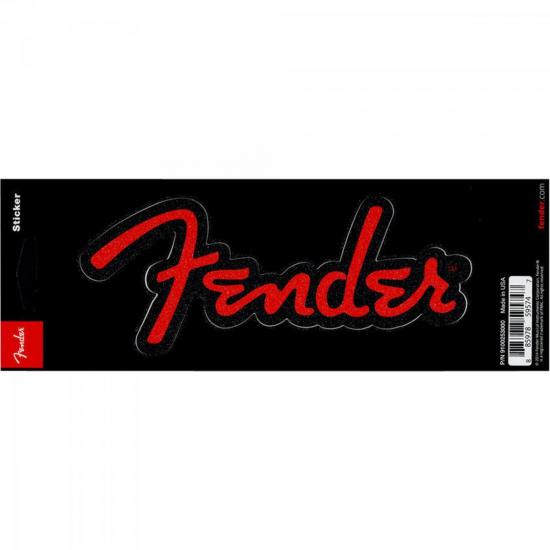 Adesivo Brilhante Logo Vermelha FENDER Adesivo Brilhante Logo Vermelha FENDER