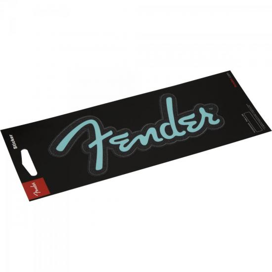 Adesivo Brilhante Logo Turquesa FENDER Adesivo Brilhante Logo Turquesa FENDER